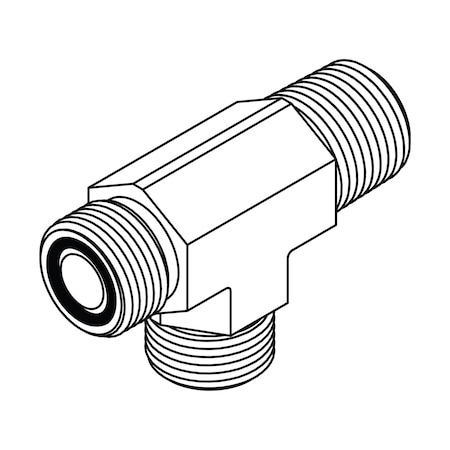 Hydraulic Fitting-Steel04MORFS-04MP-04MORFS TEE